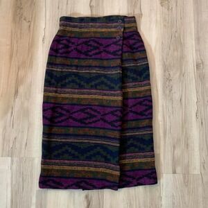 Vintage 1990s patterned midi skirt Bonjour